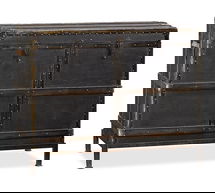 Online Designer Living Room Ludlow 44.5" Trunk Bar Cabinet, Black