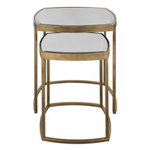 Online Designer Living Room Vista Gold Nesting Tables, Set Of 2